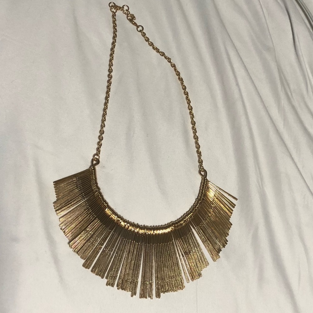 Gold statement necklace
